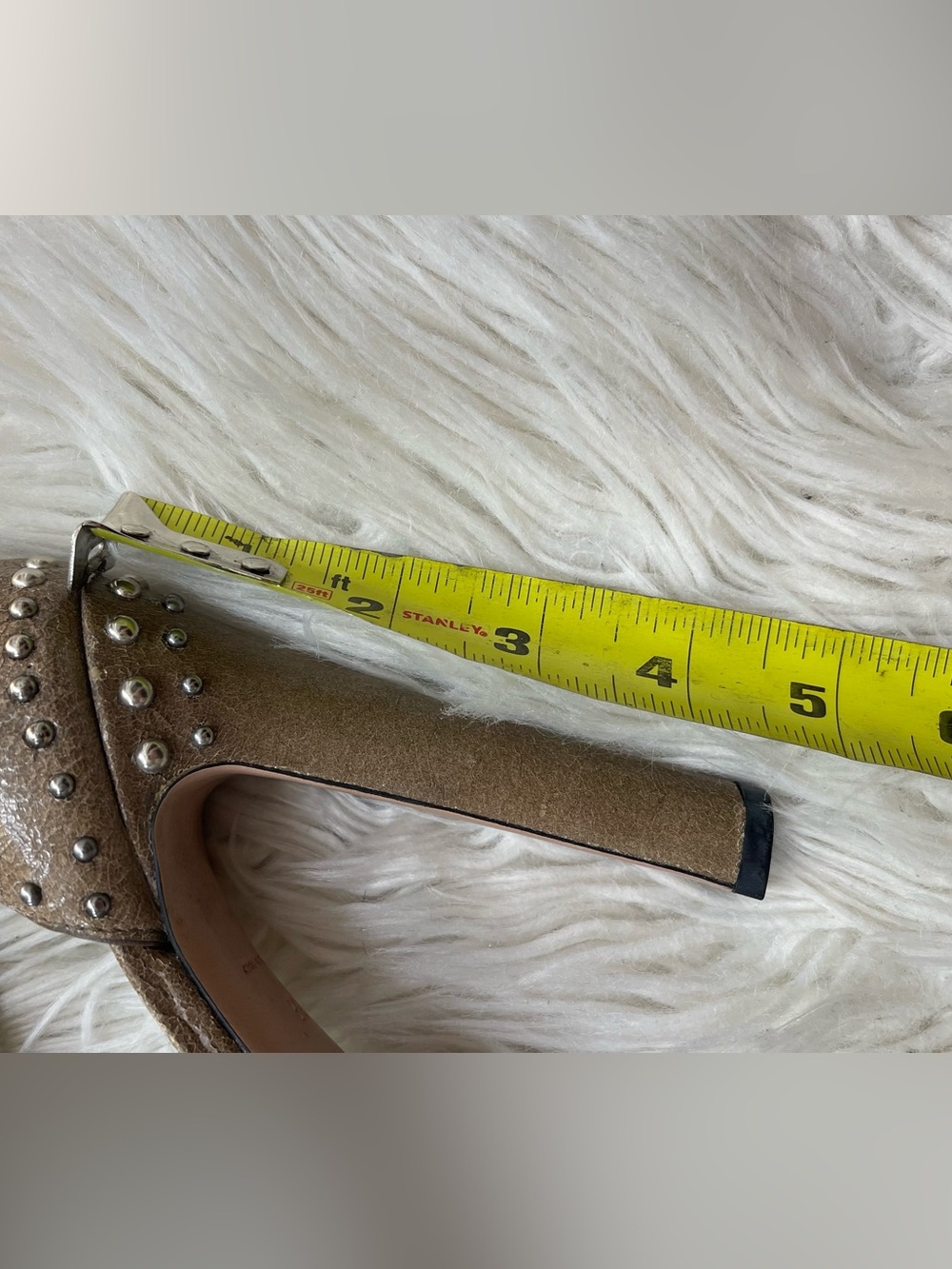 Prada  Studded Platform Peep-Toe Heels - Picture 14 of 15